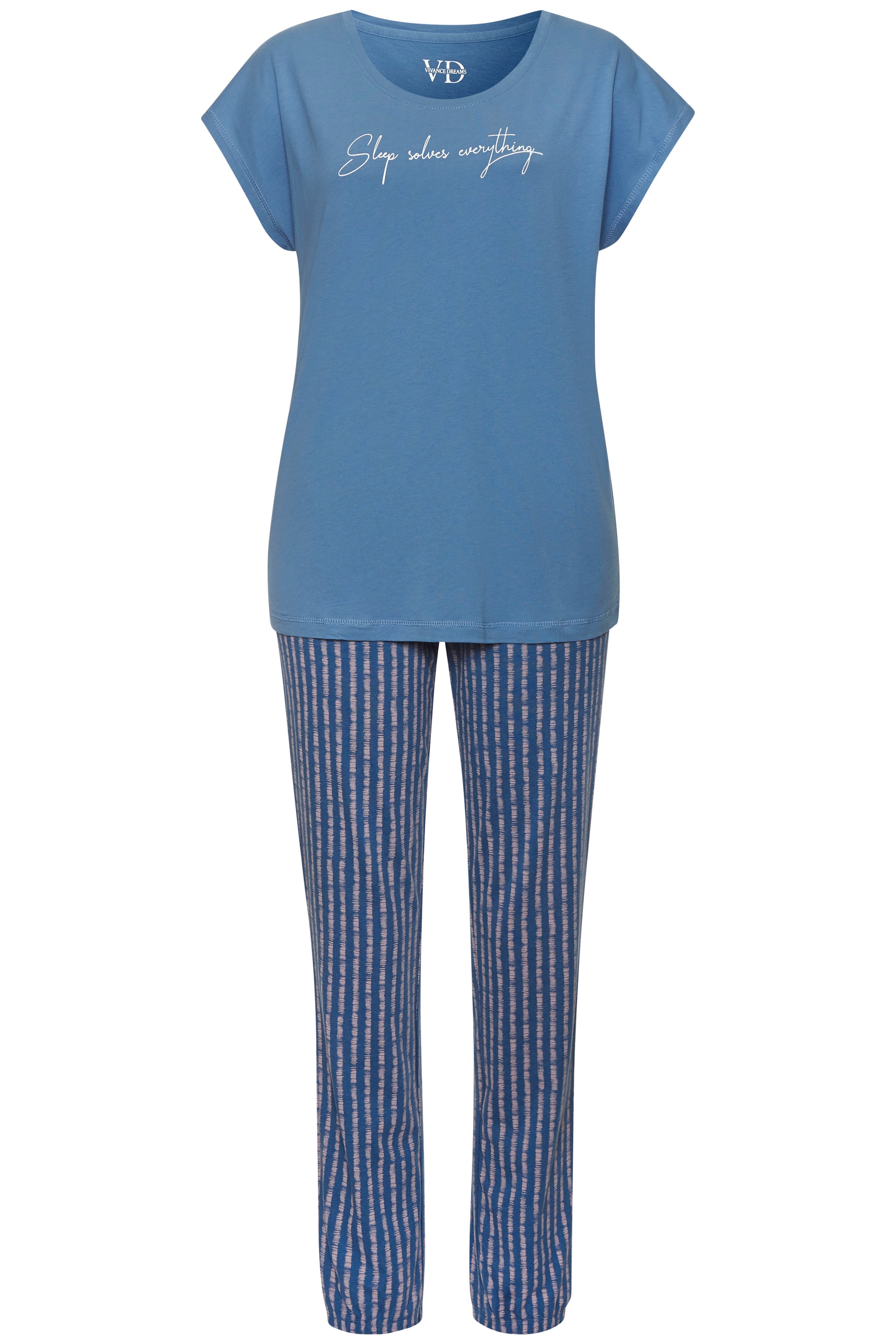 Vivance Dreams Pyjama Set, 2 tlg. Mit schönem Alloverprint