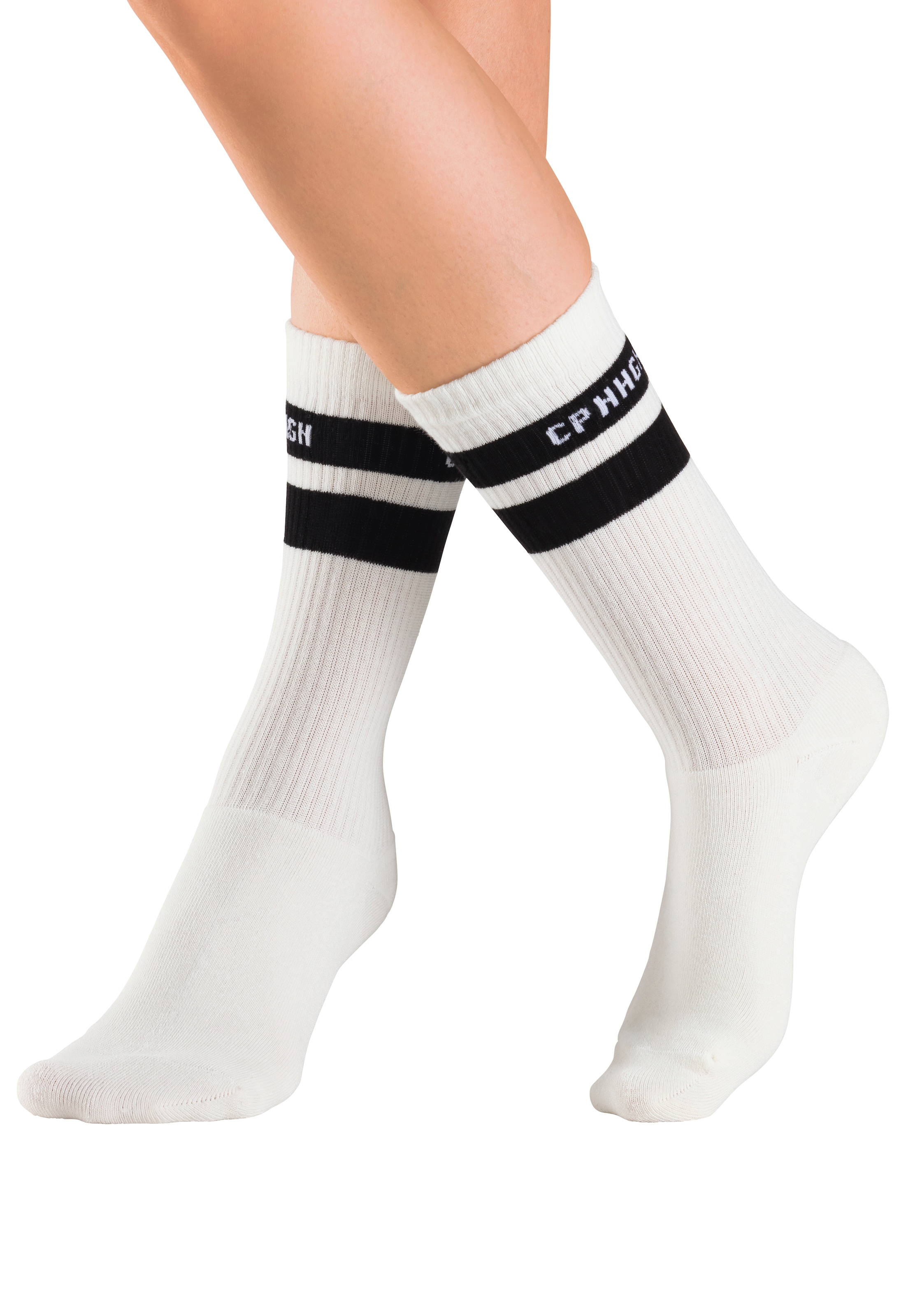 Copenhagen Studios Tennissocken, (Packung, 3 Paar), mit Streifendesign und Vollfrottee