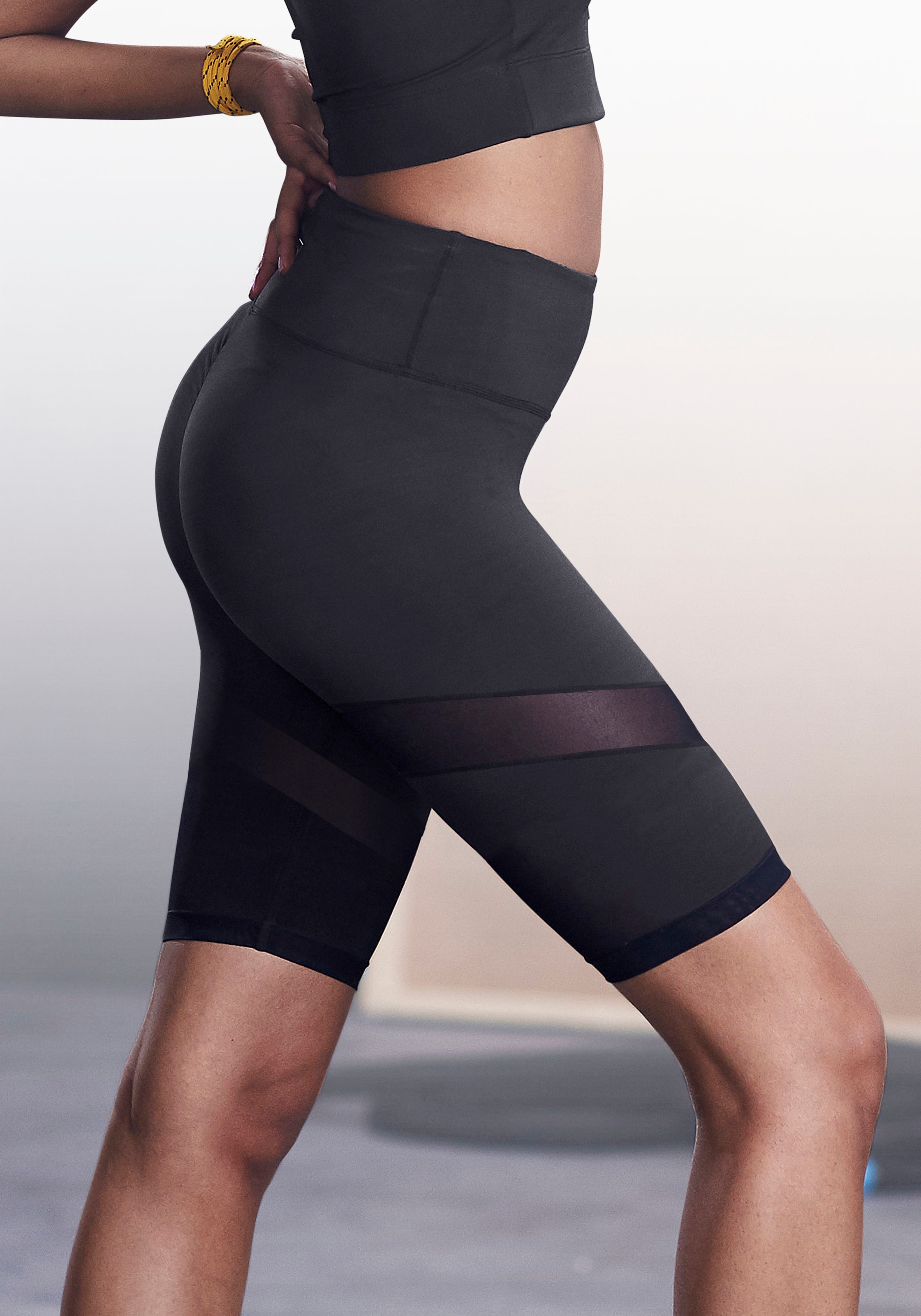 LASCANA ACTIVE Radlerhose mit modischen Mesh-Einsätzen