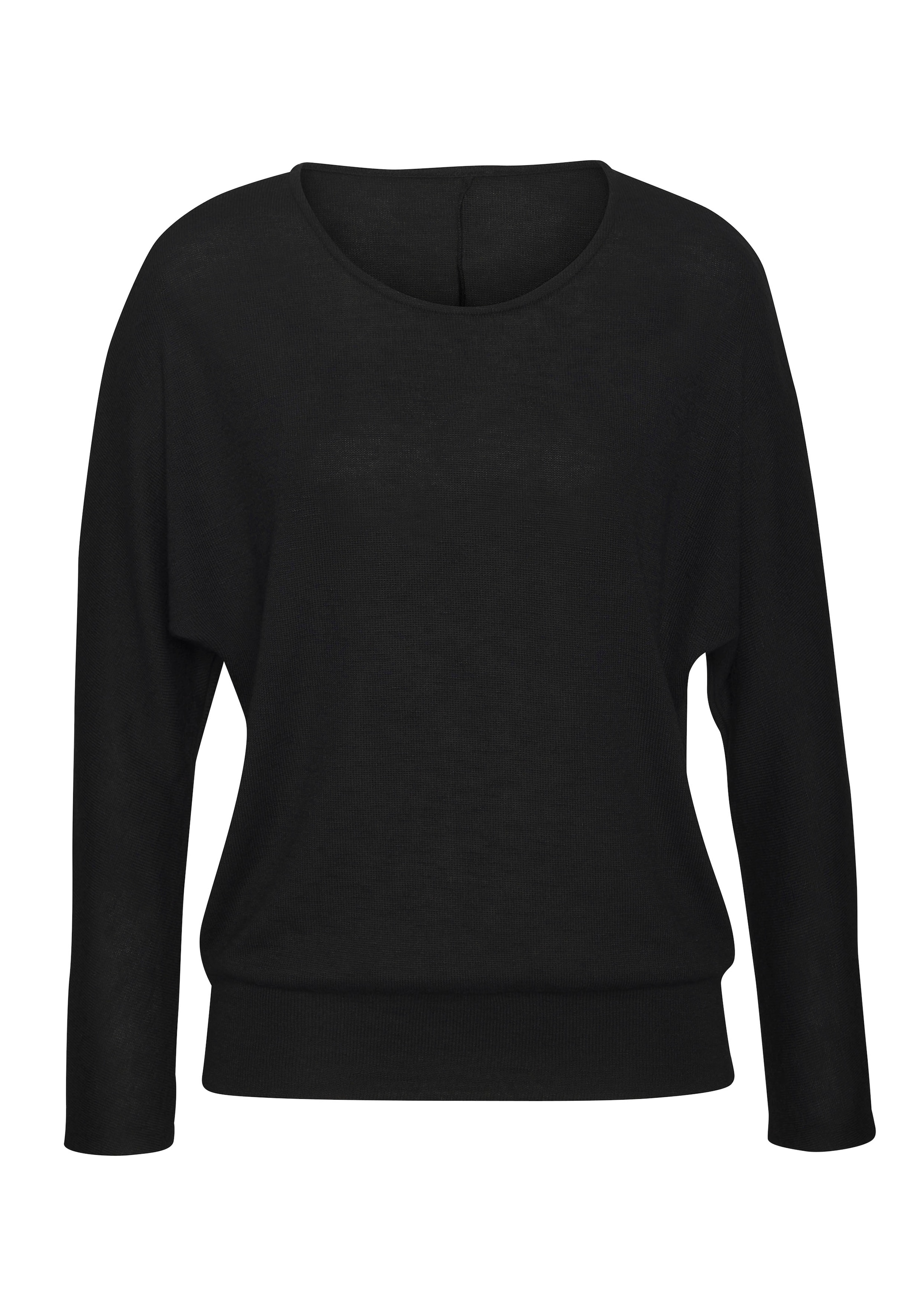 Vivance T-shirt à manches longues »mit breitem Bund« aus strukturiertem Feinstrick mit Viskose