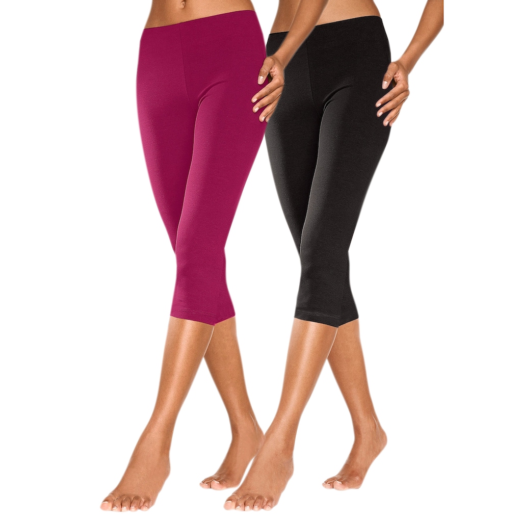 Vivance active Caprileggings, (2er-Pack), mit Gummibund, Loungewear