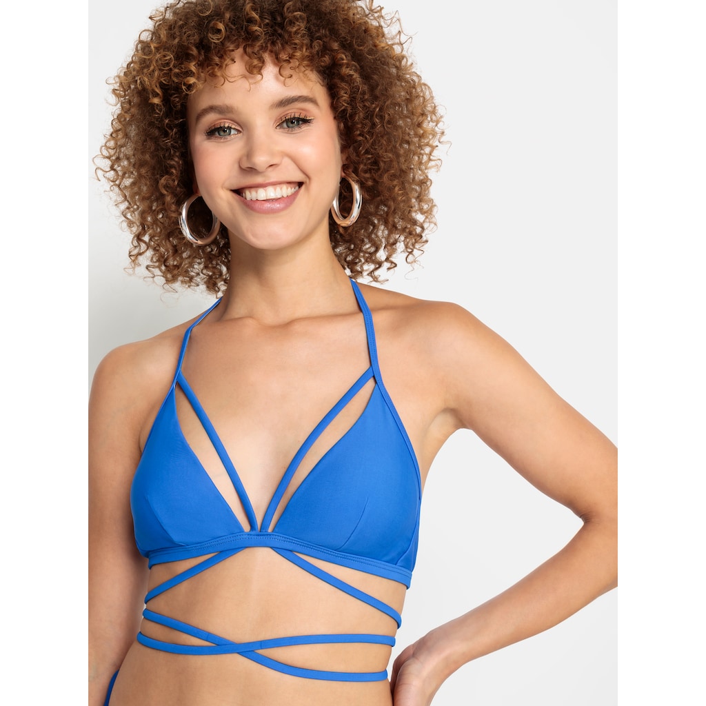 LSCN by LASCANA Triangel-Bikini-Top »Gina«, mit langem Bindeband