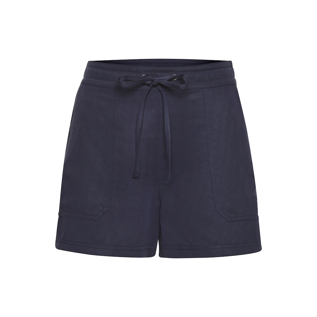LASCANA Shorts, mit aufgesetzten Taschen und Gummizug, kurze Hose aus Lyocell