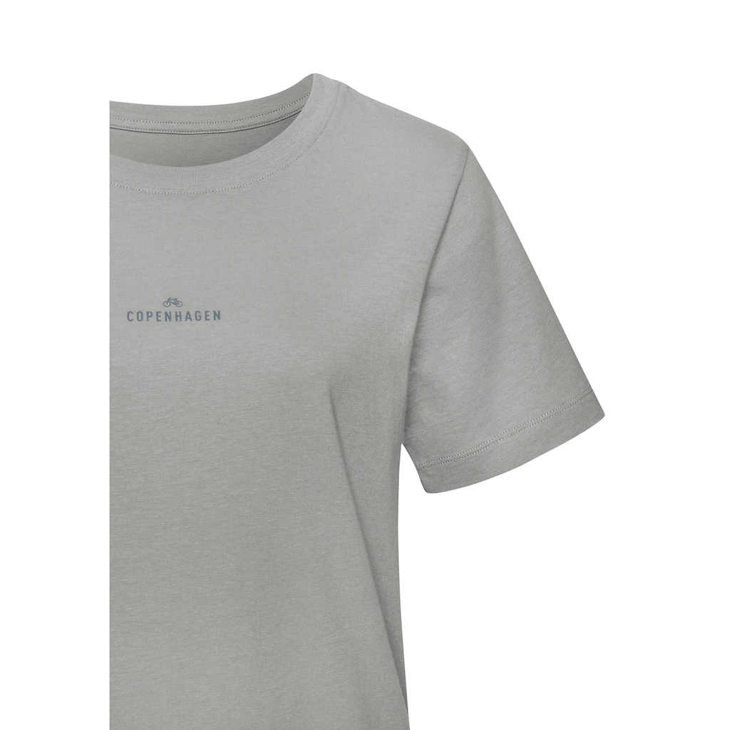 Copenhagen Studios T-Shirt »mit dezentem Logoprint vorn«, aus softer Jersey-Qualität mit Bio-Baumwolle