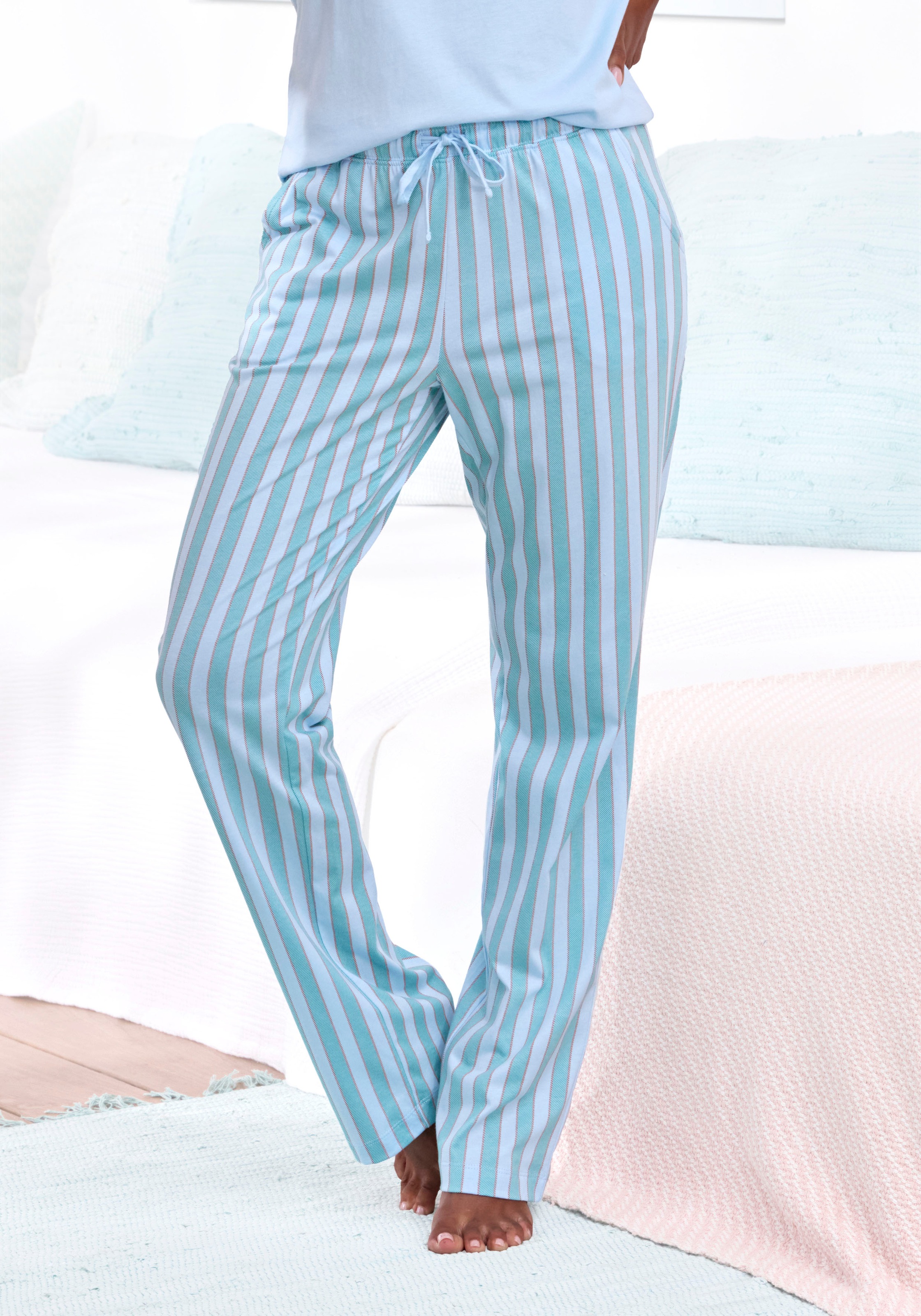 Vivance Dreams Pyjamahose mit zartem Streifenmuster