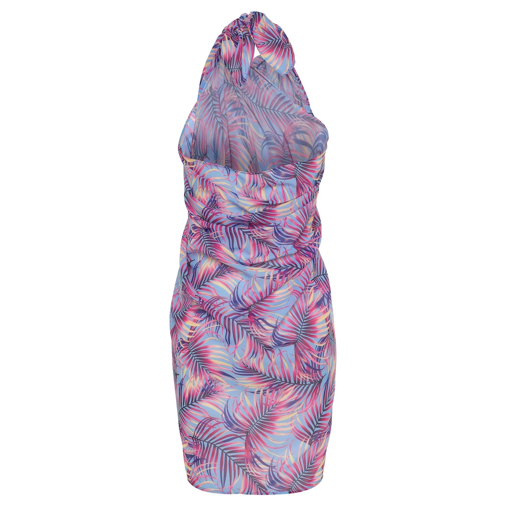 LASCANA Strandrock, mit Palmendruck, Cover-Up, Strandmode