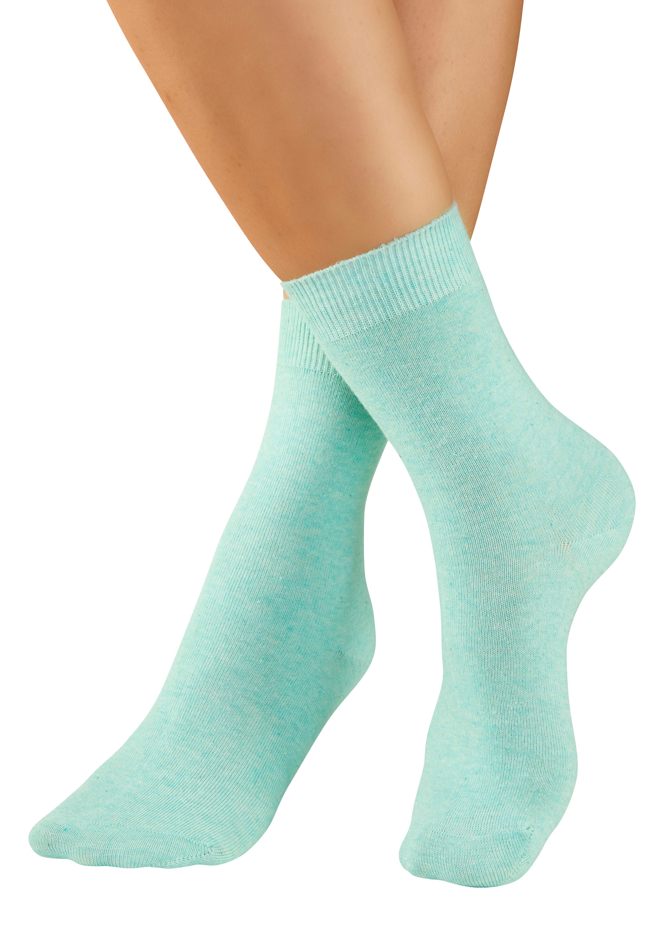 H.I.S Chaussettes basiques »Damensocken, frische melierte Farben; casual« Paquet, 20 Couple tlg. Chaussettes de tous les jours en gros paquet