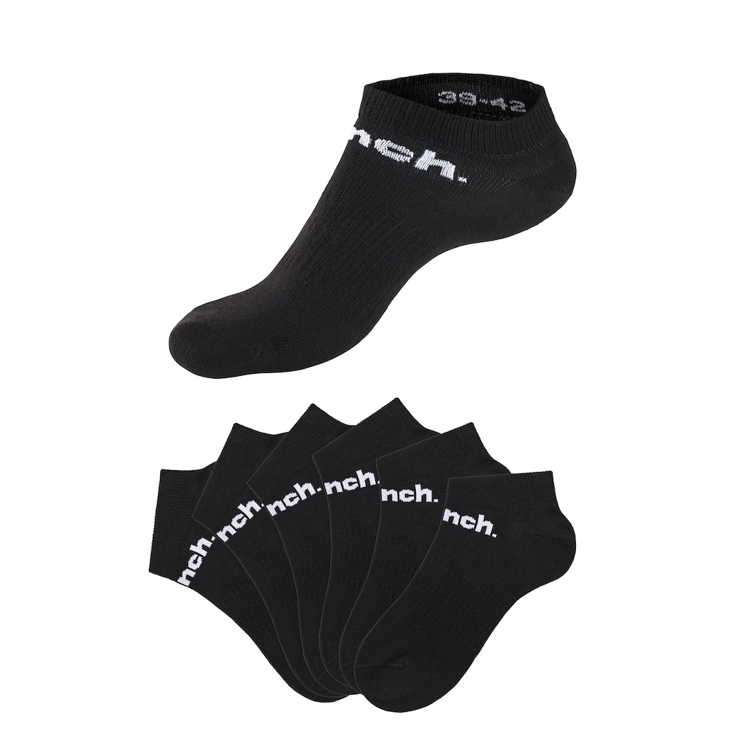 Bench. Sportsocken, (Packung, 6 Paar), Sneakersocken mit klassischem Logoschriftzug