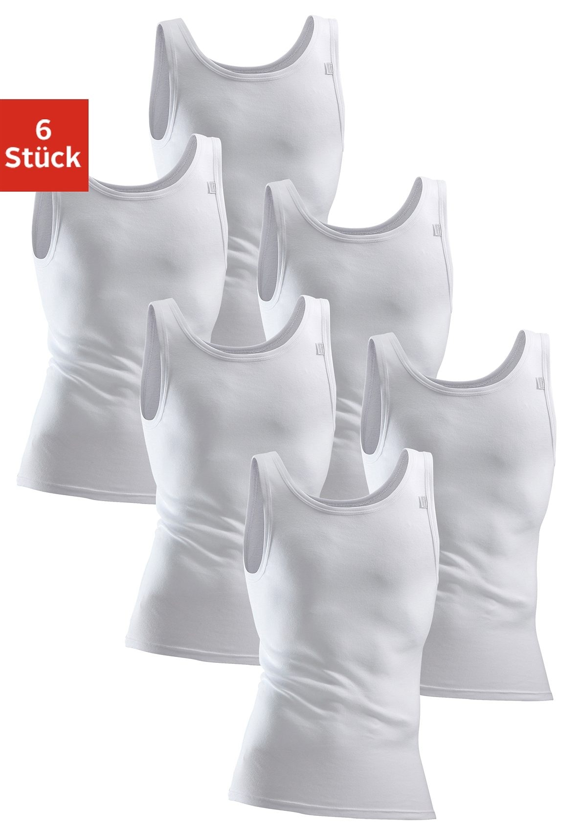 Clipper Exclusive Unterhemd 6 Stk. in Feinripp-Qualität