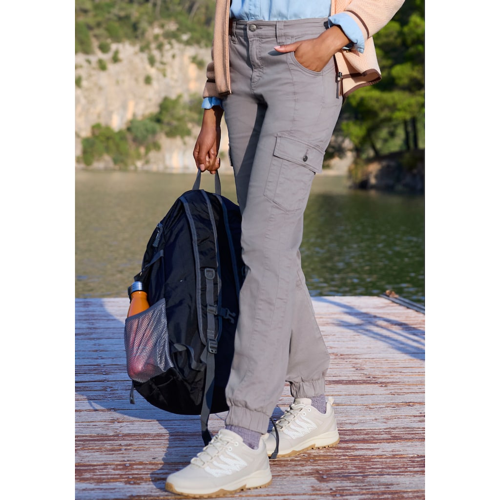 Vivance active Trekkinghose »Cargo Jeans Optik«, Baumwollmix mit Cargo Taschen