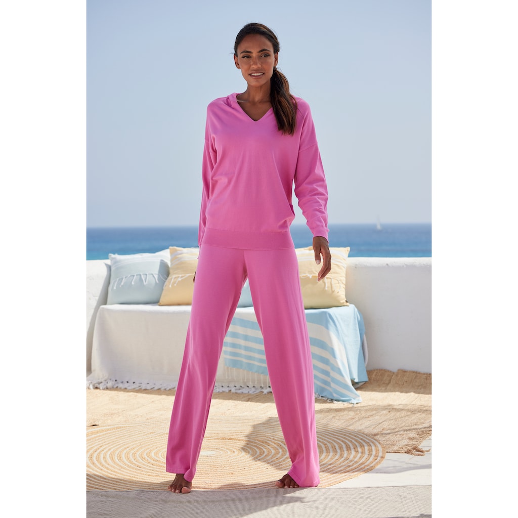 LASCANA Strickhose, mit weitem Bein, Loungewear