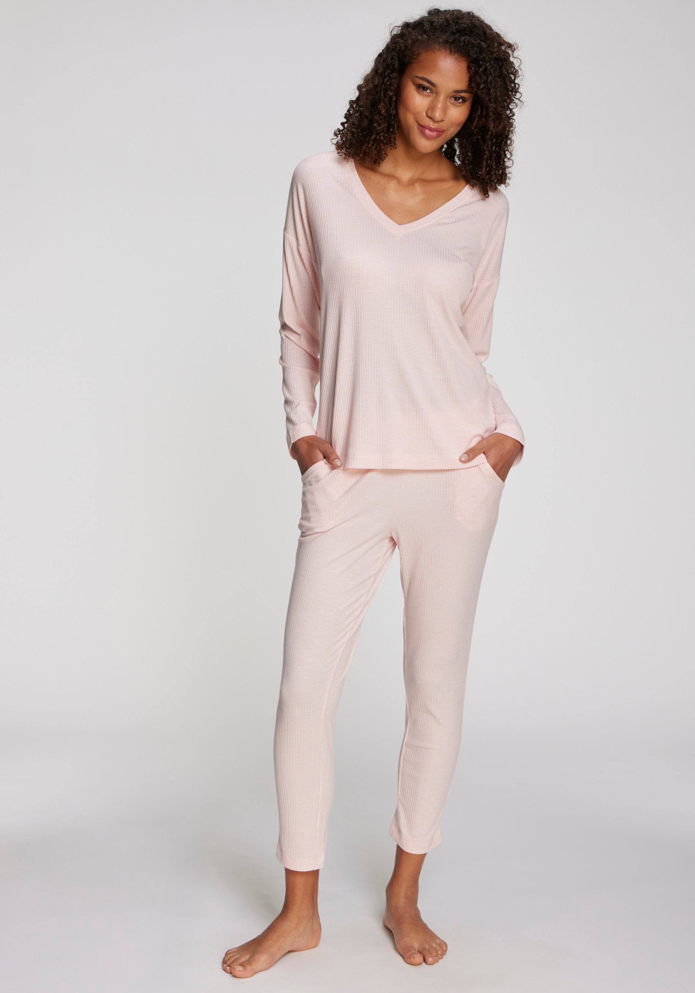 s.Oliver Pyjamahose  aus weicher Rippqualität