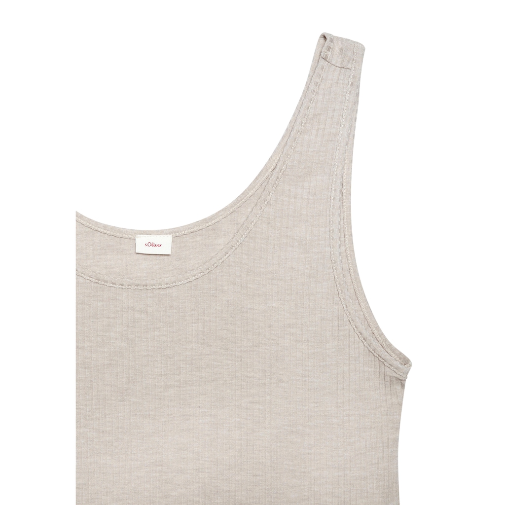 s.Oliver Pyjamaoberteil, in elastischer Rippware