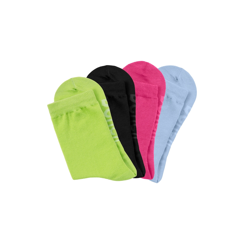 Bench. Socken, (Dose, 4 Paar), mit farbigen Innenbündchen, sortiert in edler Geschenkdose