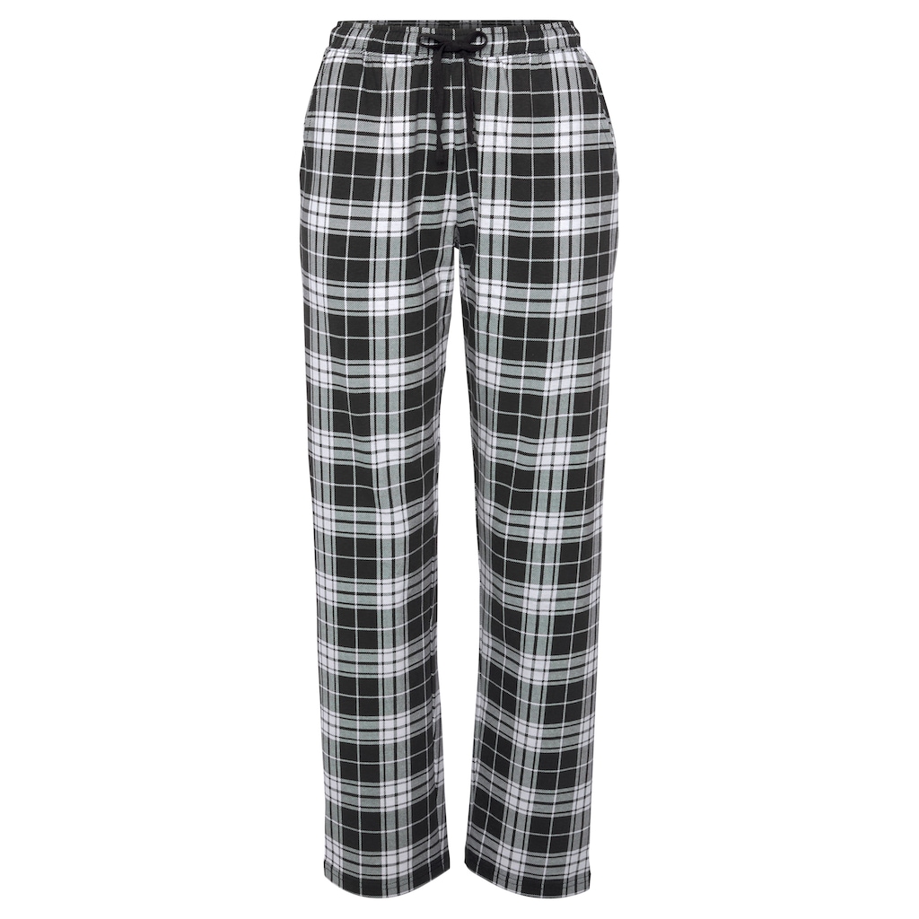 Vivance Dreams Pyjamahose, mit Schwarz-Weiss-Druck