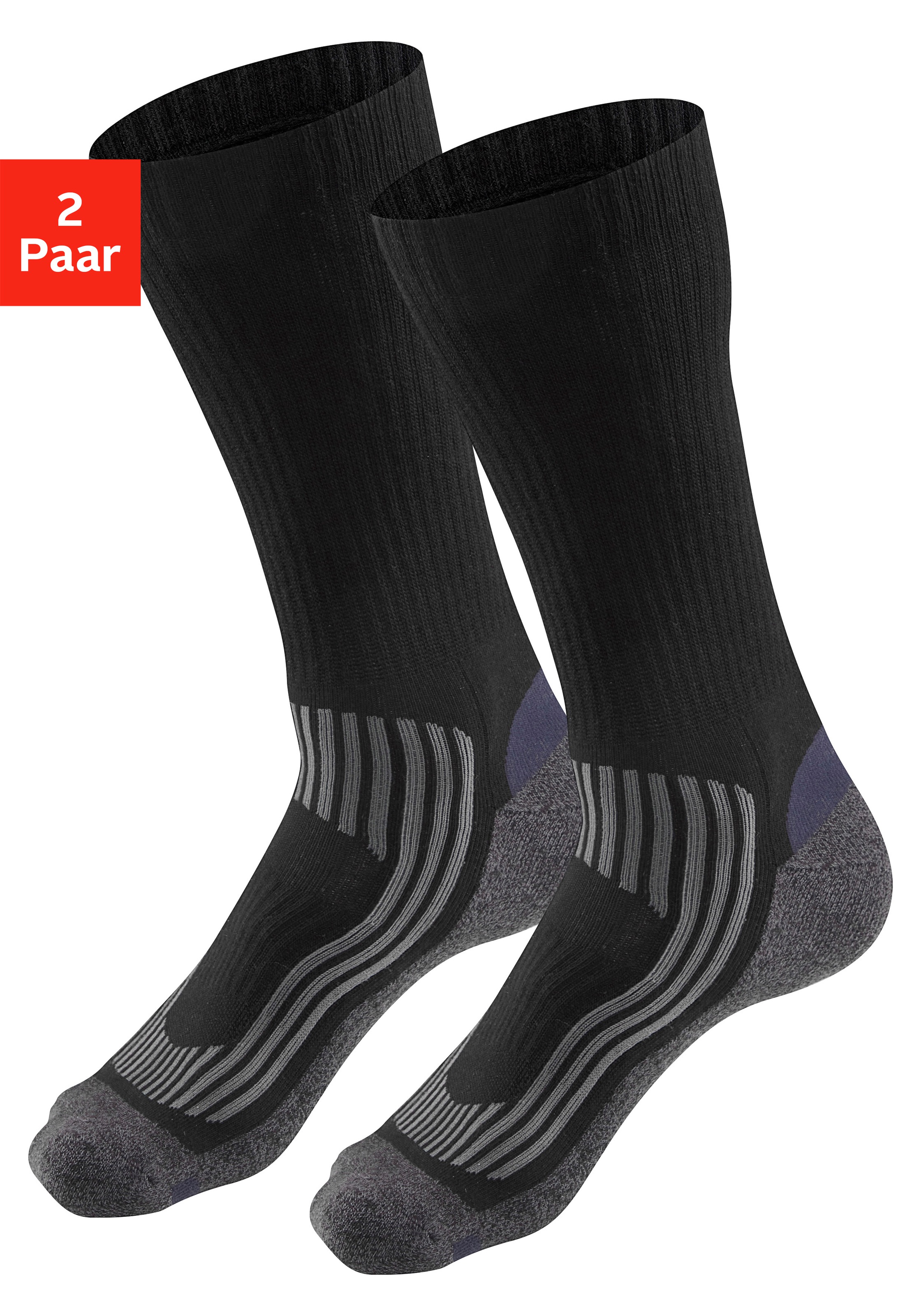 H.I.S Wandersocken Packung, 2 Stk. tlg. weich gepolstert