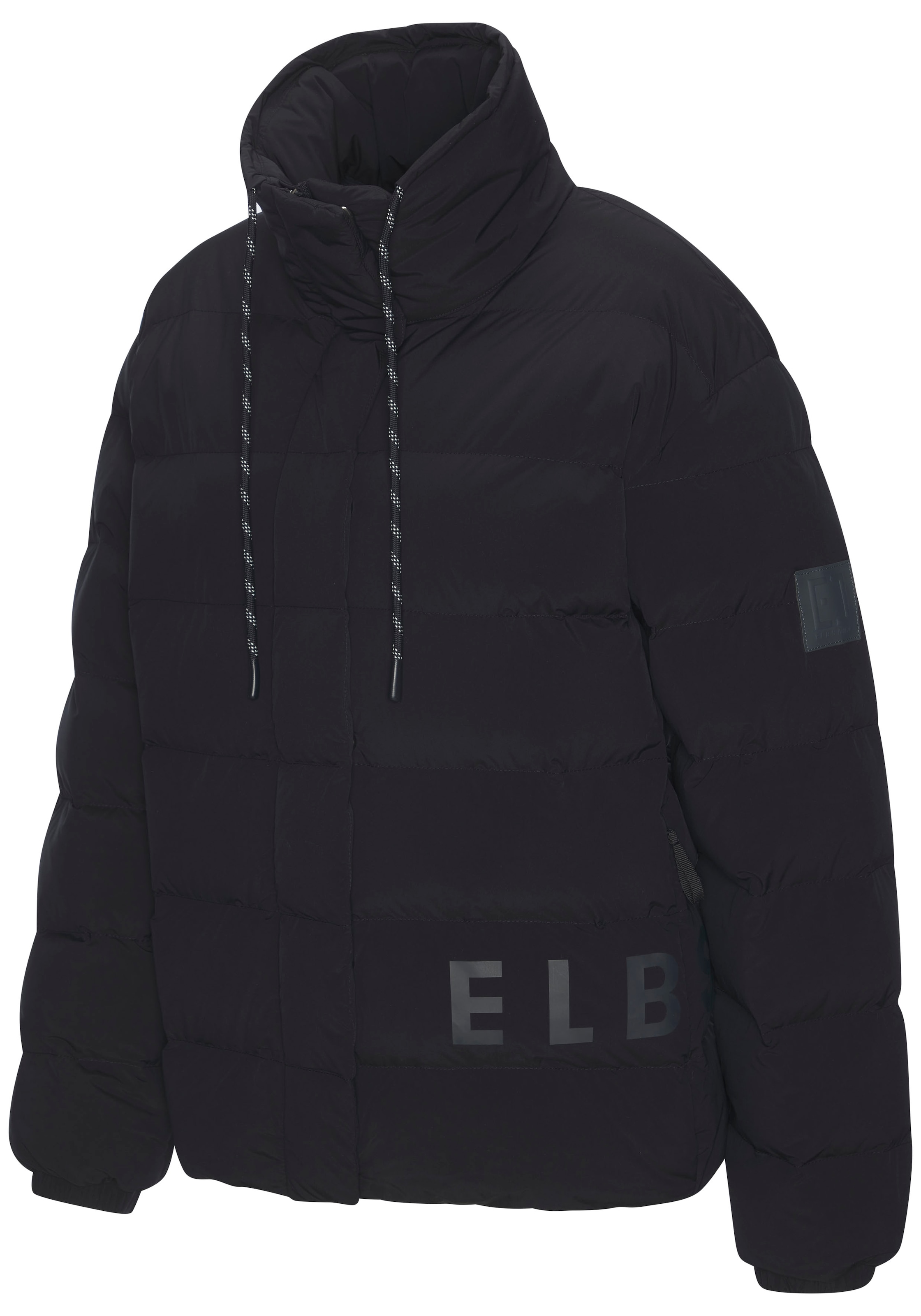 Elbsand Steppjacke mit grossem seitlichen Logo-Print