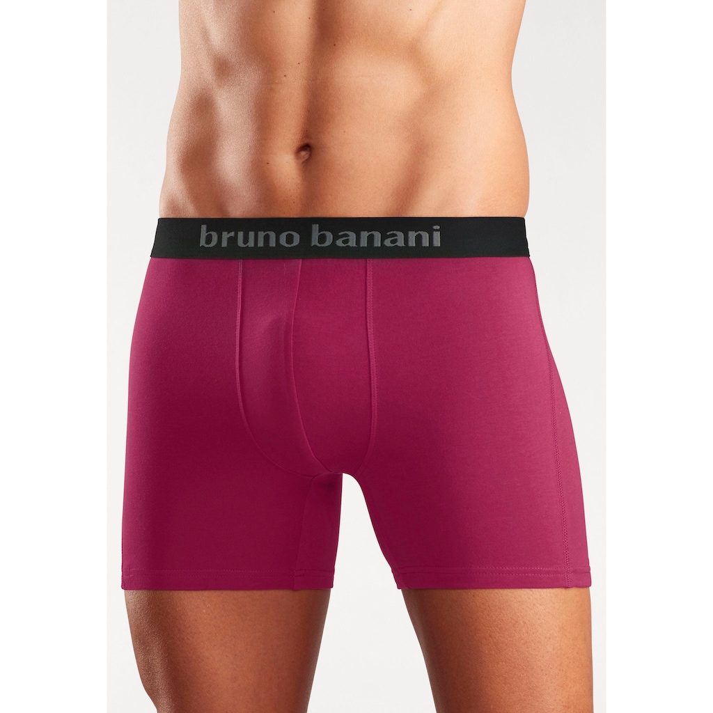Bruno Banani Boxer »Boxershorts für Herren«, (Packung, 4 St.), mit längerem Bein und auffälligen Logobund