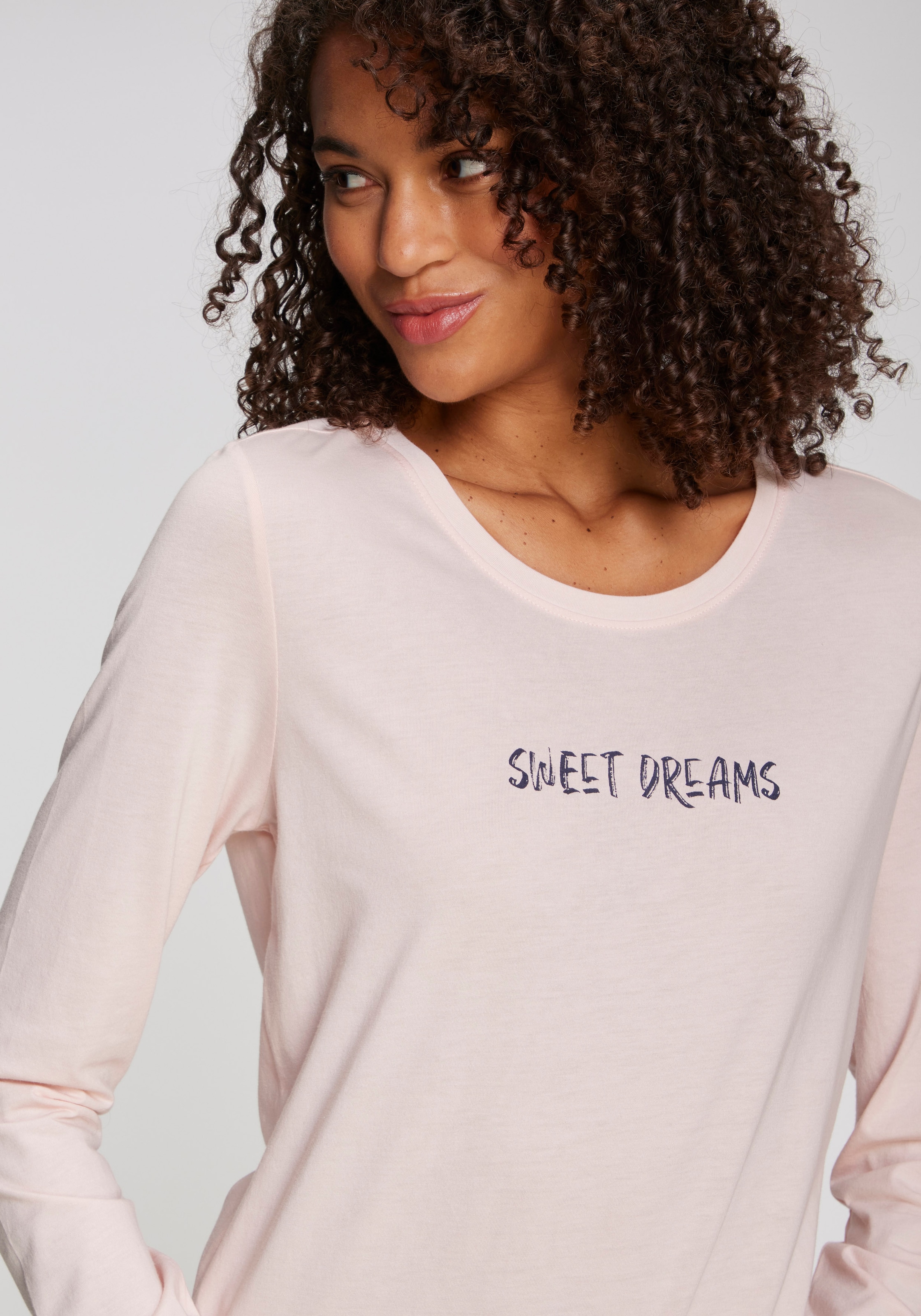 s.Oliver Pyjamaoberteil mit kleinem Frontprint