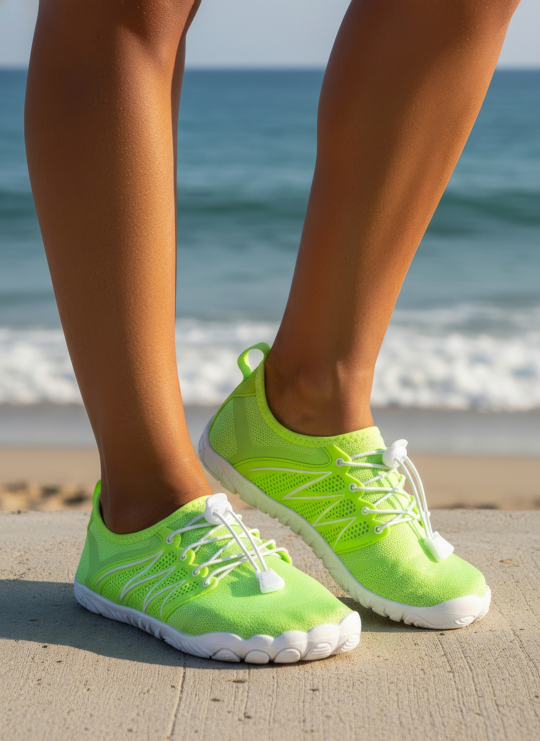 Venice Beach Chaussure aquatique »Badelatsche, Badeschuhe, Badeschlappe, Barfussschuh, leichter Slipper«  chaussure d'eau avec bandes élastiques, séchage rapide VEGAN