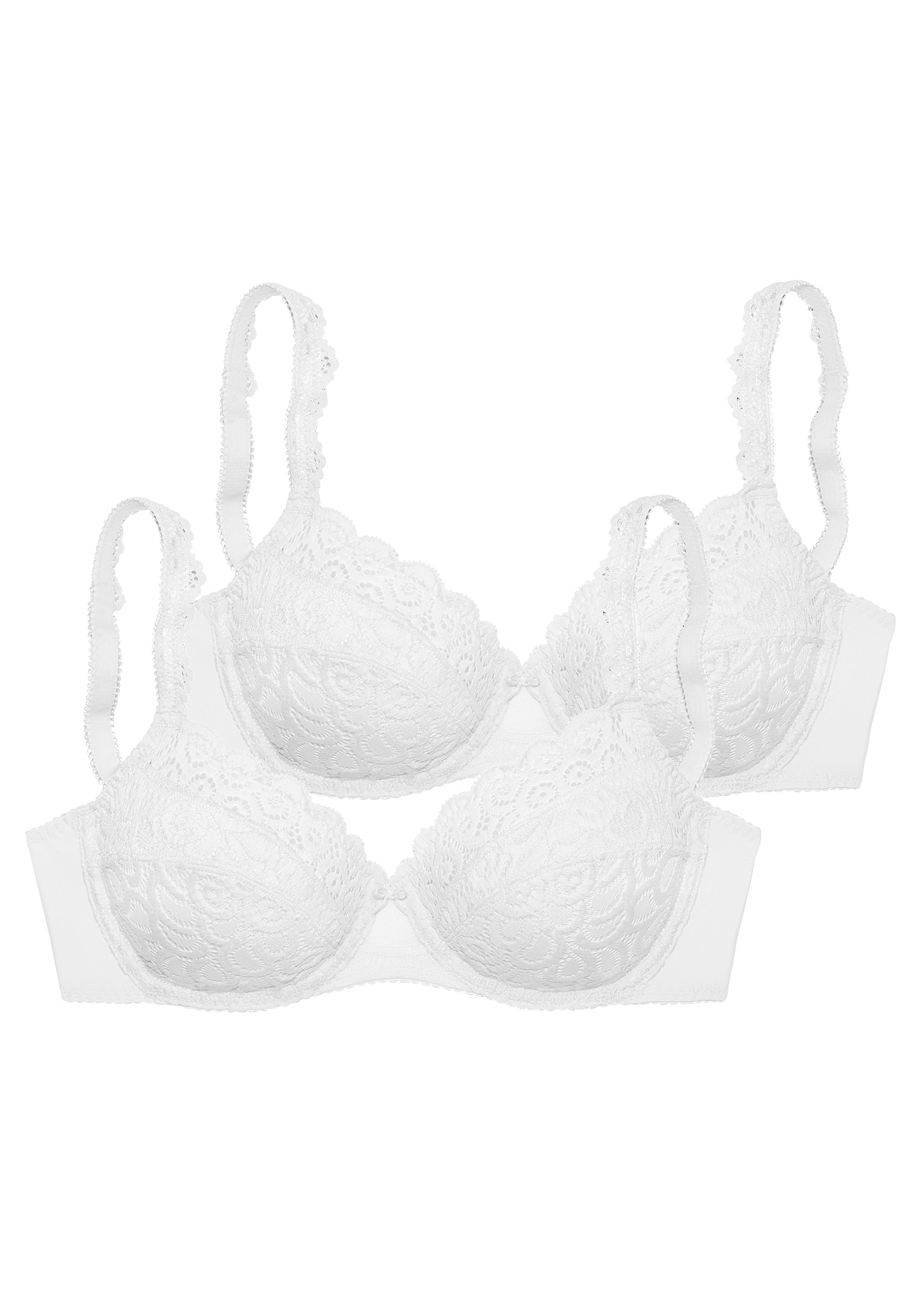 petite fleur by Lascana Bügel-BH Packung, aus Spitze, mit dekorativen Trägern, Dessous