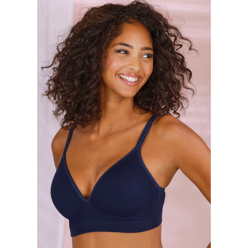 LASCANA Push-up-BH »COMFY BRA«, ohne Bügel aus weicher Baumwollqualität, Basic Dessous