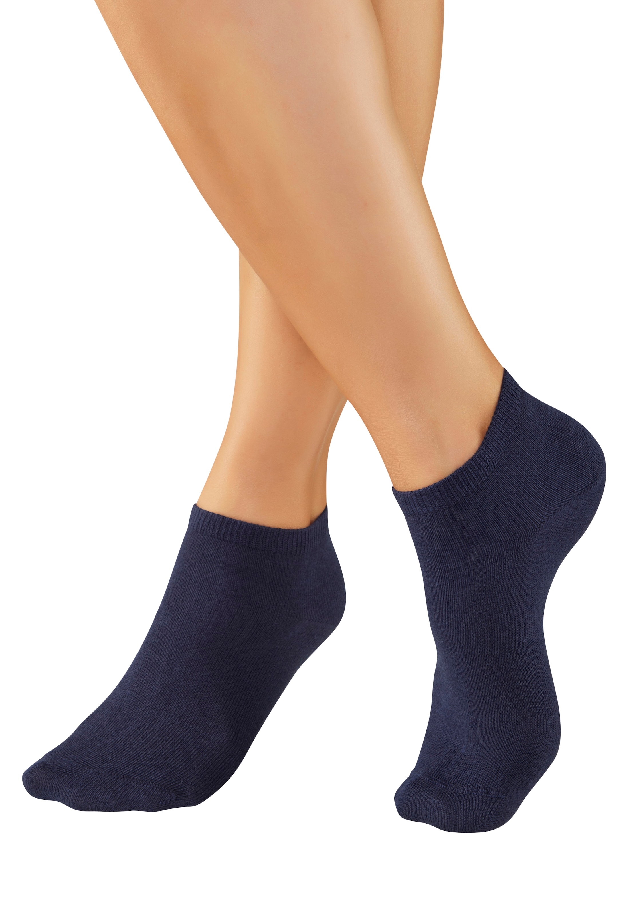 H.I.S Kurzsocken »Damen Sport Basic Socken, Laufsocken ohne Frottee« Packung, Grosspackung, 10 Paar tlg. mit verstärkter Ferse und Spitze