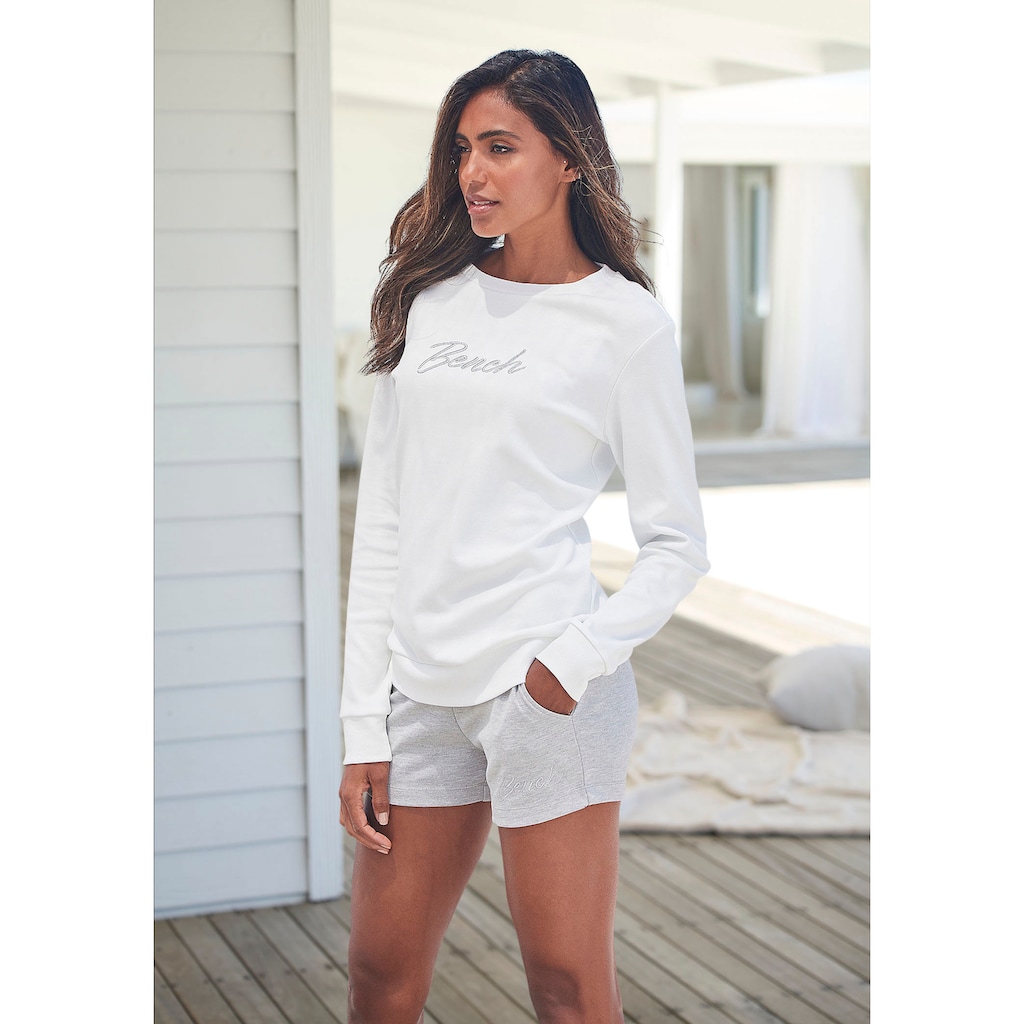 Bench. Loungewear Sweatshirt, mit Logostickerei, Loungewear
