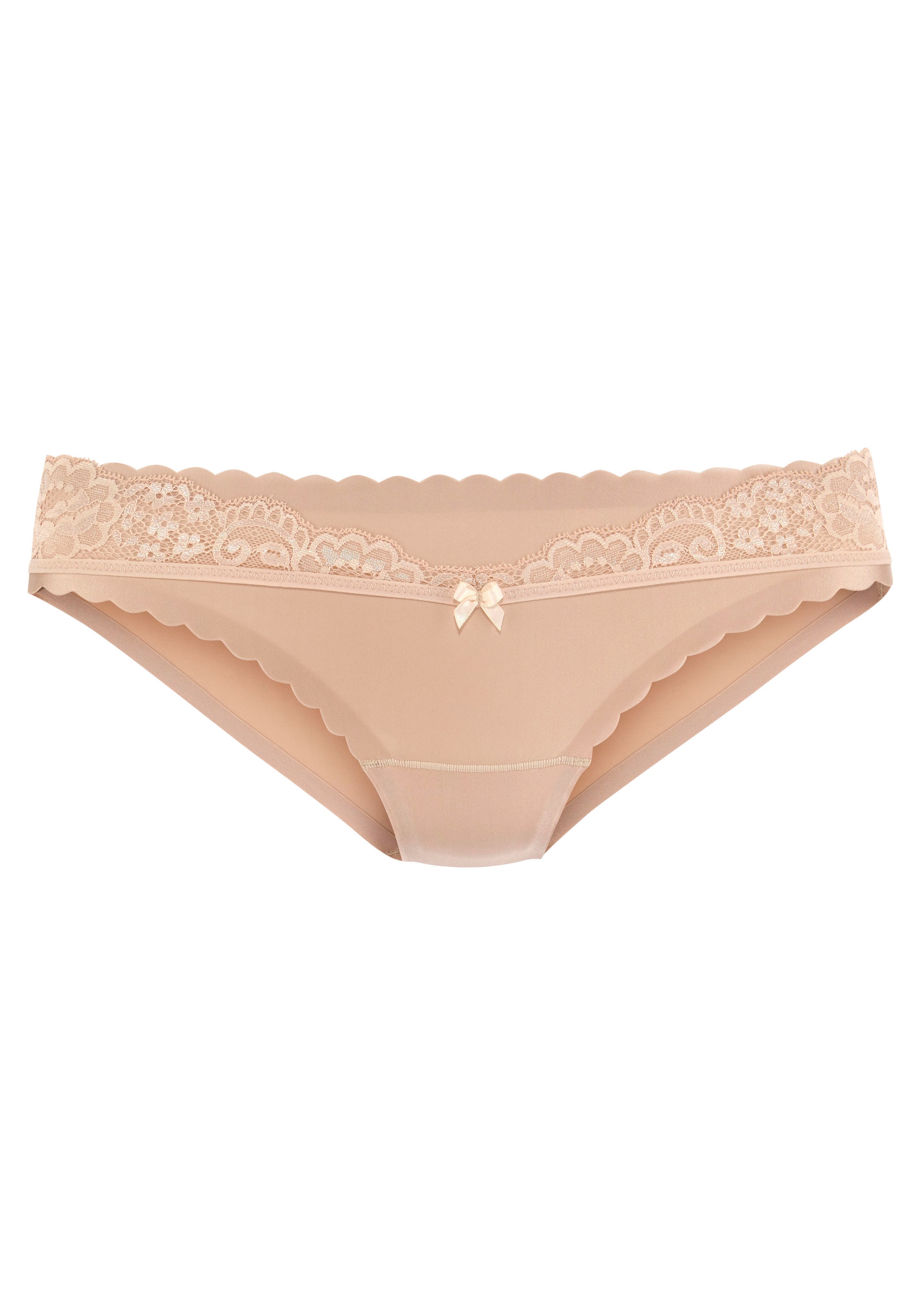 LASCANA Bikinislip, mit extra flachen Kanten und feiner Spitze