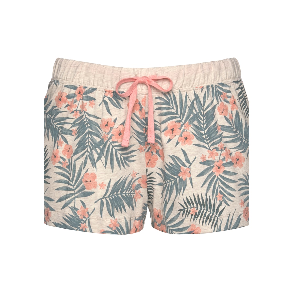 LASCANA Shorty, (2 tlg.), mit Statement Print