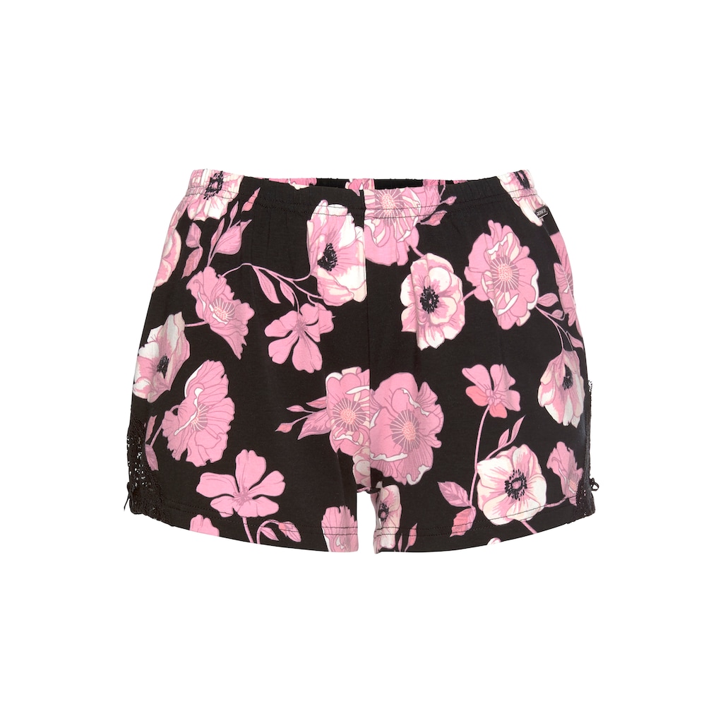LASCANA Shorts, mit Spitzeneinsätzen