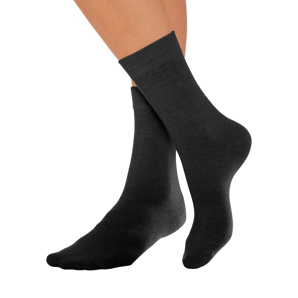 Lavana Basicsocken, (Packung, 7 Paar), mit druckfreiem Bündchen