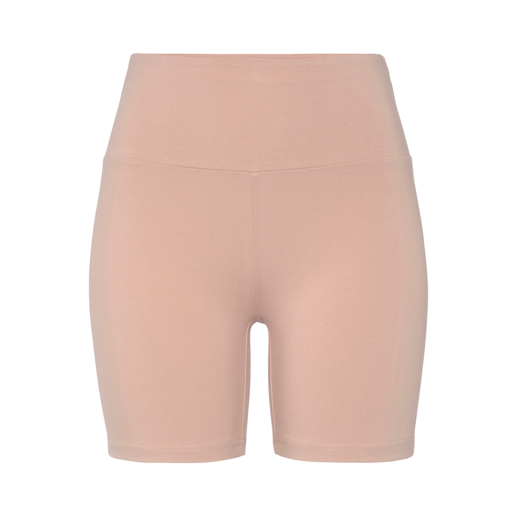 LASCANA Shorts, mit breitem Bündchen und Logodruck