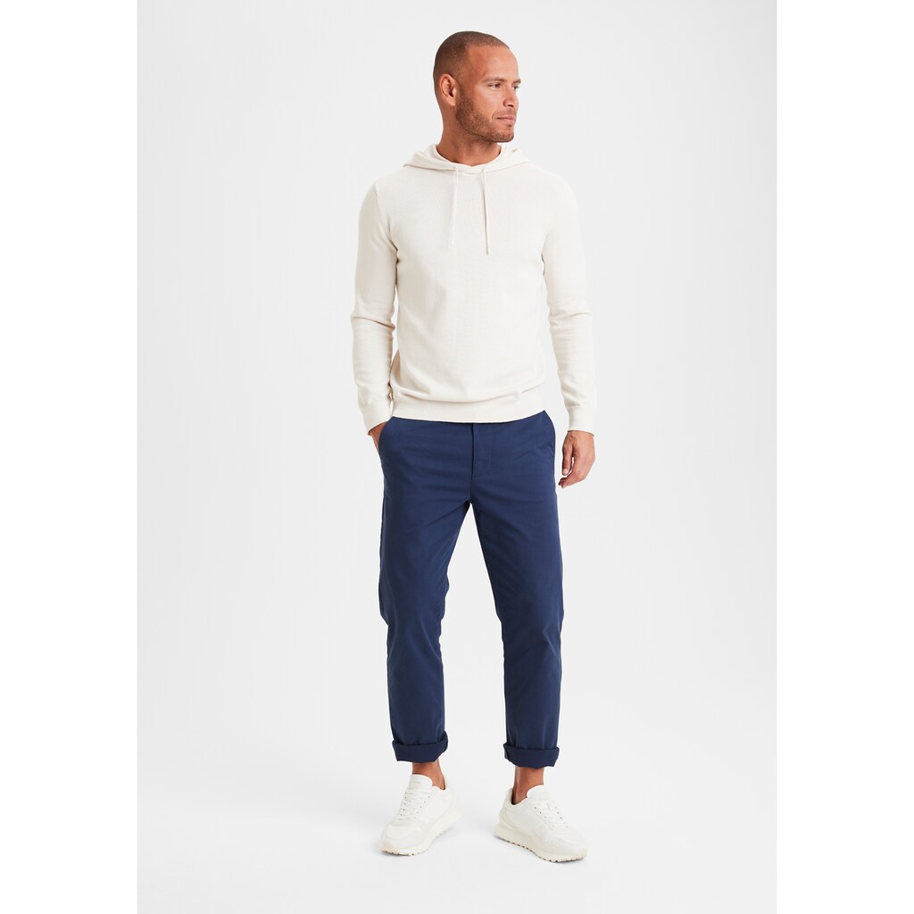 H.I.S Strickpullover »mit Kapuze, Regular Fit,«, Pullover mit Rundhals, Feinstrick, Baumwollmischung