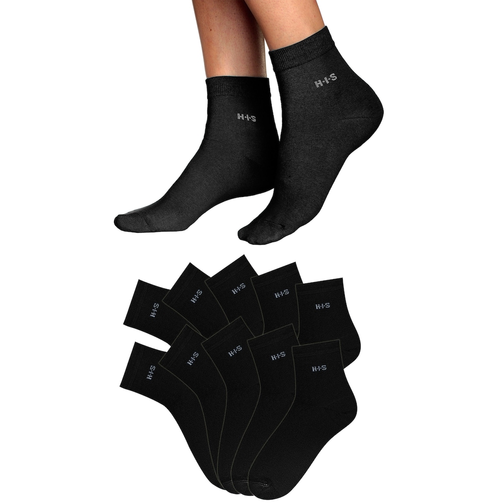 H.I.S Kurzsocken, (Packung, 10 Paar), aus leichter atmungsaktiver Qualität