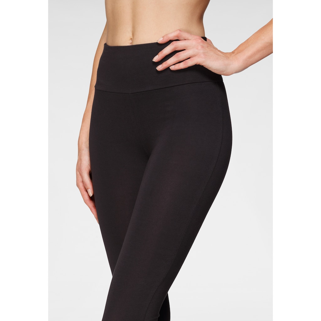 LASCANA Leggings, mit breitem Bündchen