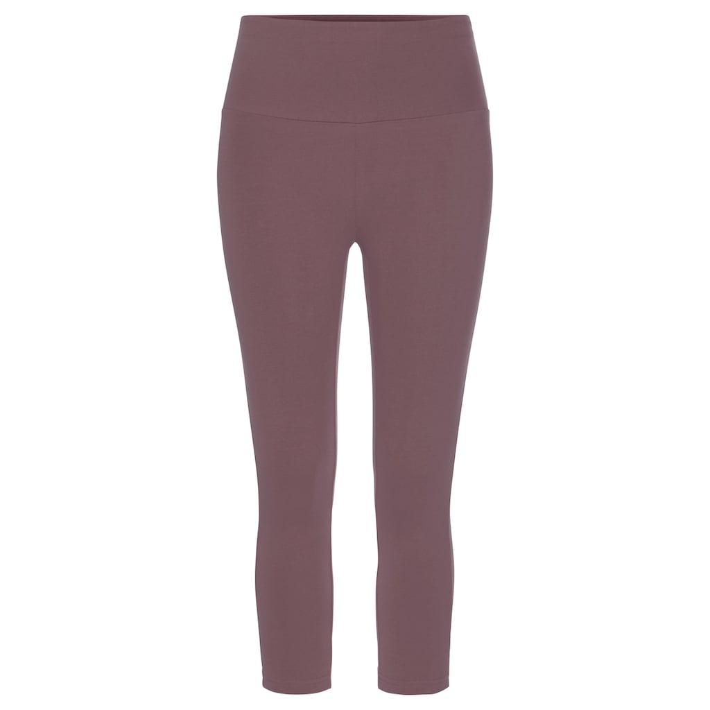 LASCANA Caprileggings, mit breitem weichem Bündchen, Loungewear