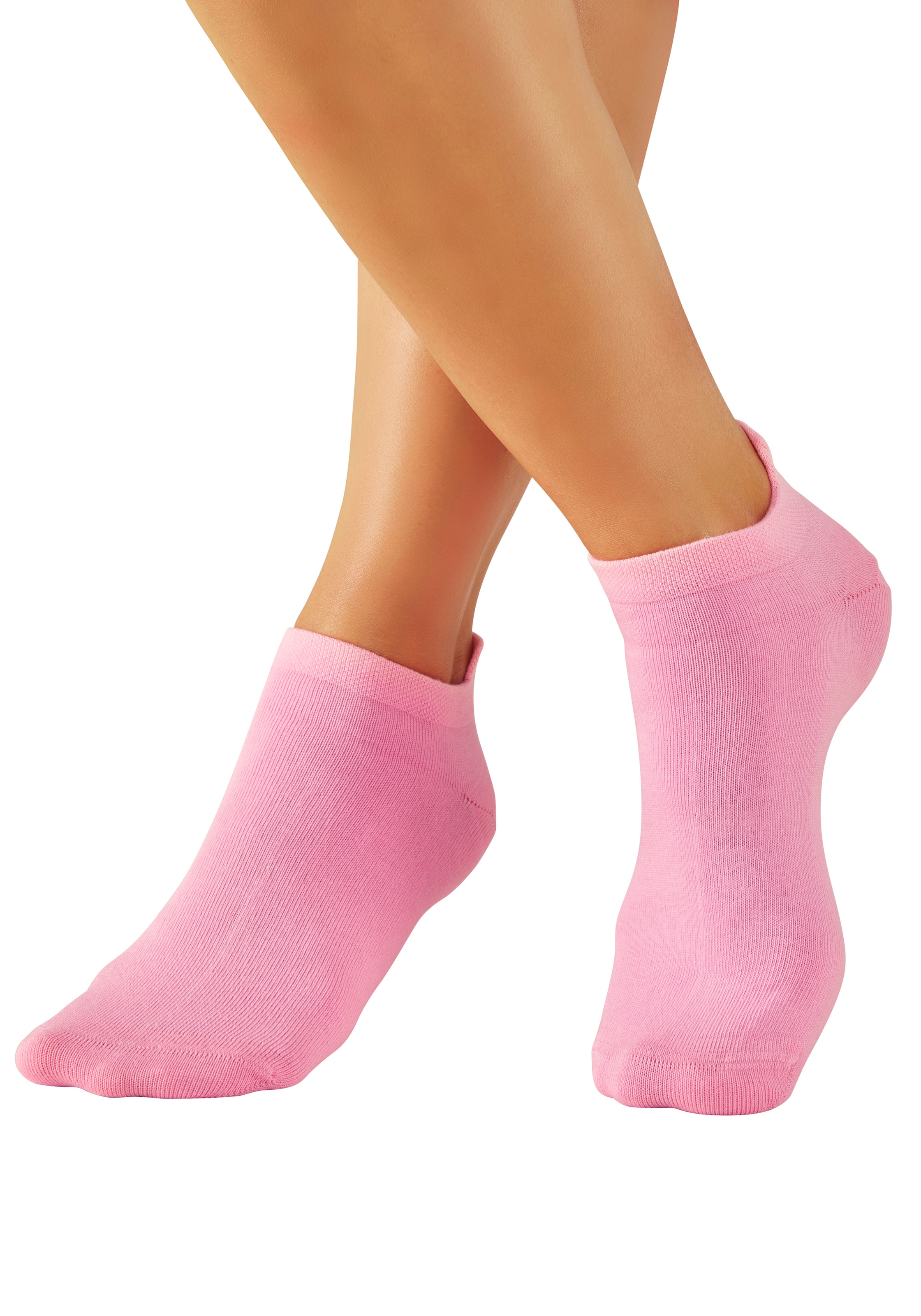 LASCANA Chaussettes de baskets »für Damen mit eingestricktem Markenlogo« Boîte, Boîte, 7 Couple tlg. dans une jolie boîte cadeau