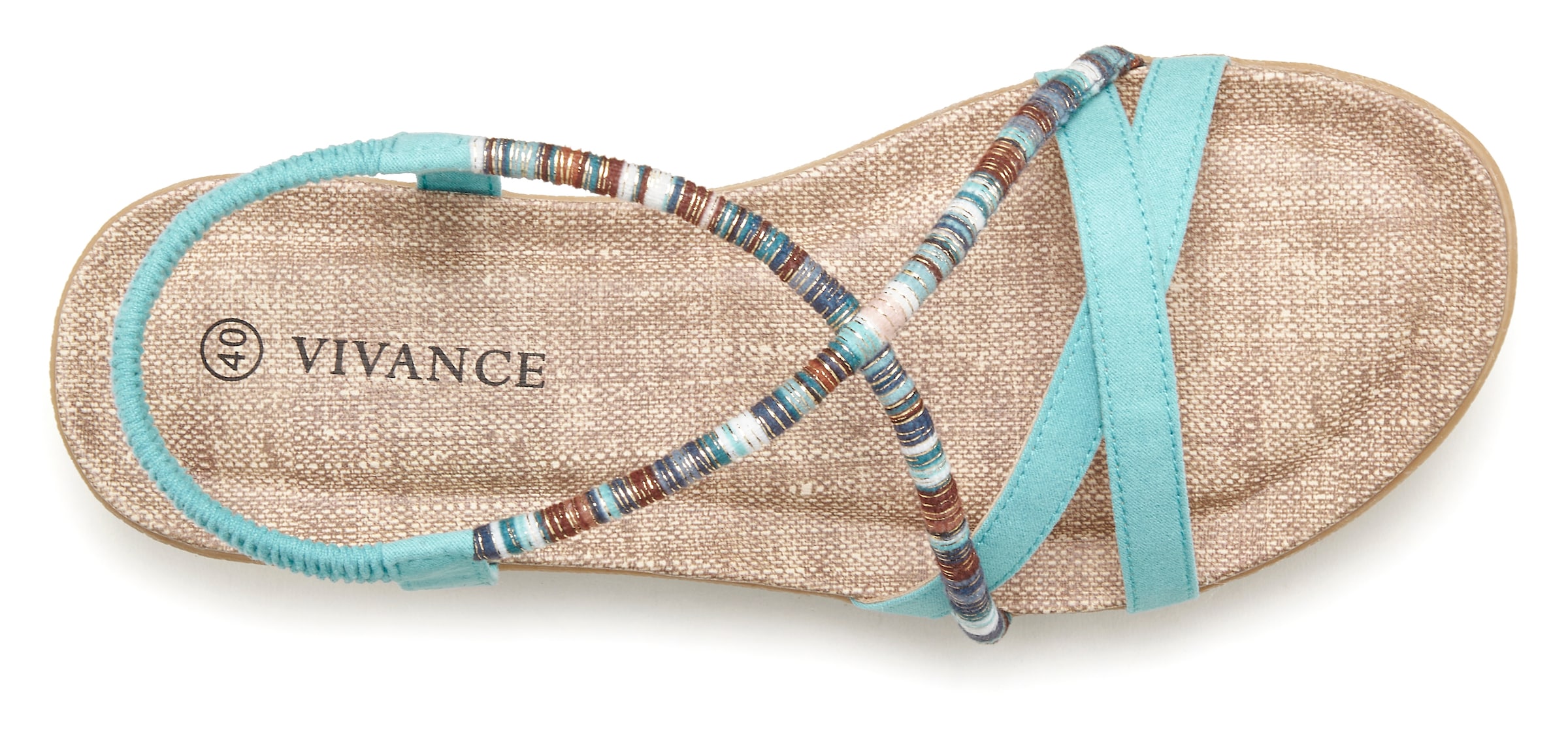 Vivance Sandale »Sommerschuh«, mit dezenten Schmuckelementen, Sandalette, Sommerschuh VEGAN
