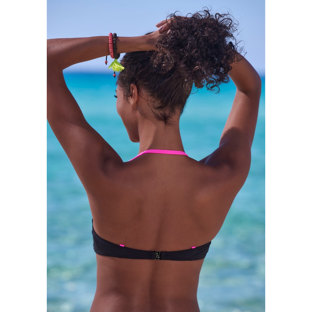 Buffalo Bügel-Bandeau-Bikini-Top »Pop«, Mit kontrastfarbigen Trägern
