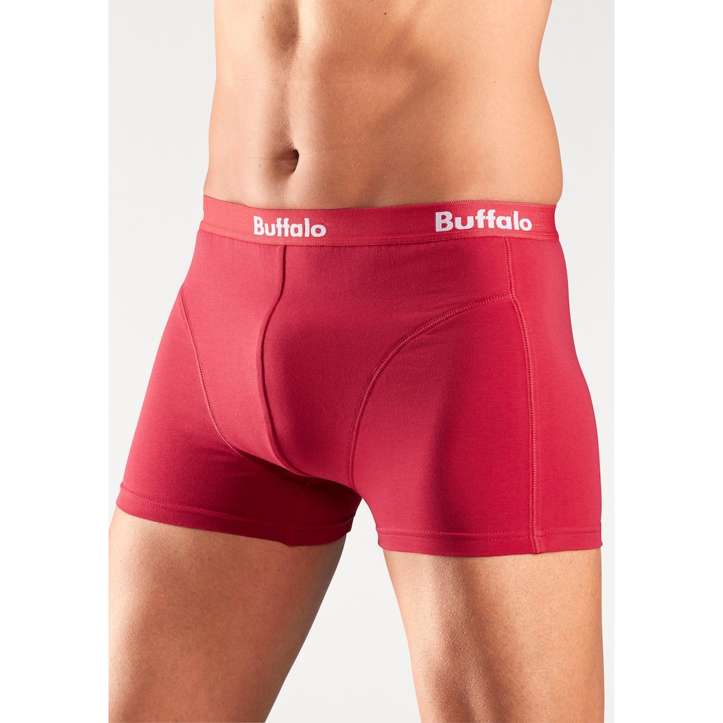 Buffalo Boxer »Boxershorts für Herren«, (Packung, 3 St.), mit Overlock-Nähten vorn