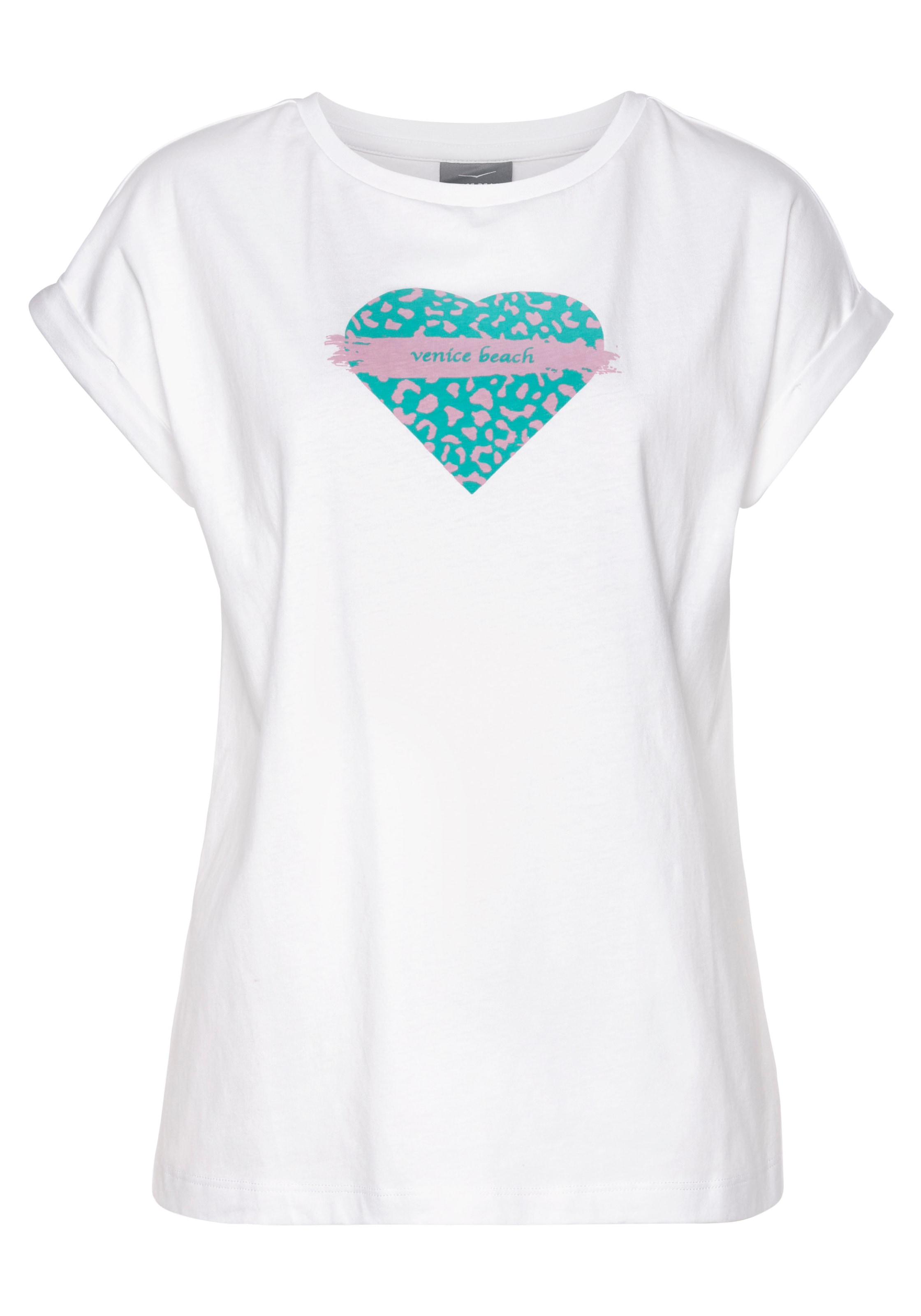 Venice Beach Kurzarmshirt mit Frontprint