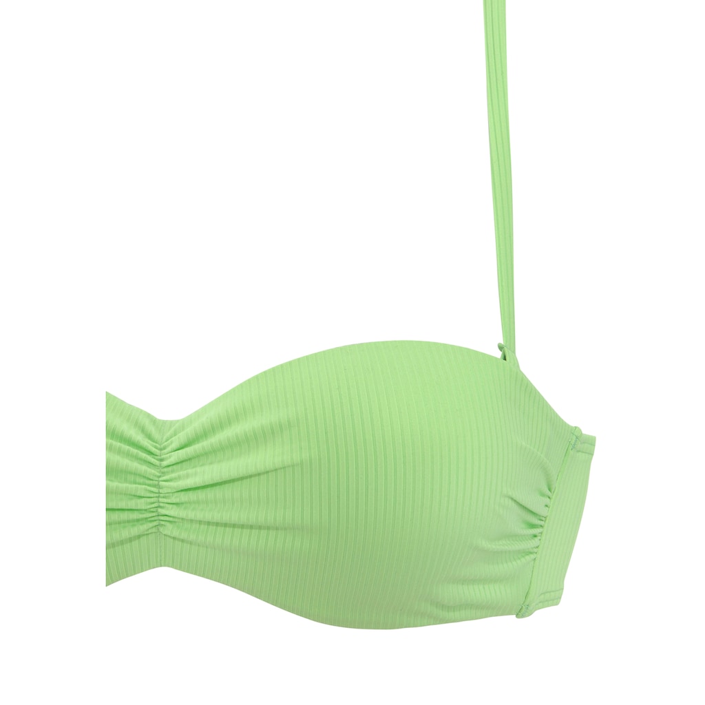 Venice Beach Bandeau-Bikini-Top »Lucky«, aus gerippter Strukturware