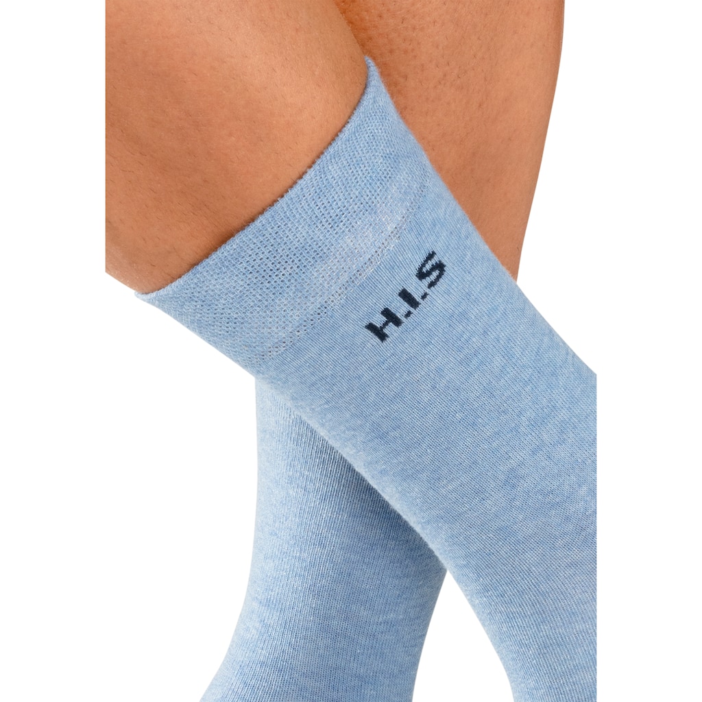 H.I.S Socken, (Packung, 4 Paar), mit druckfreiem Bündchen