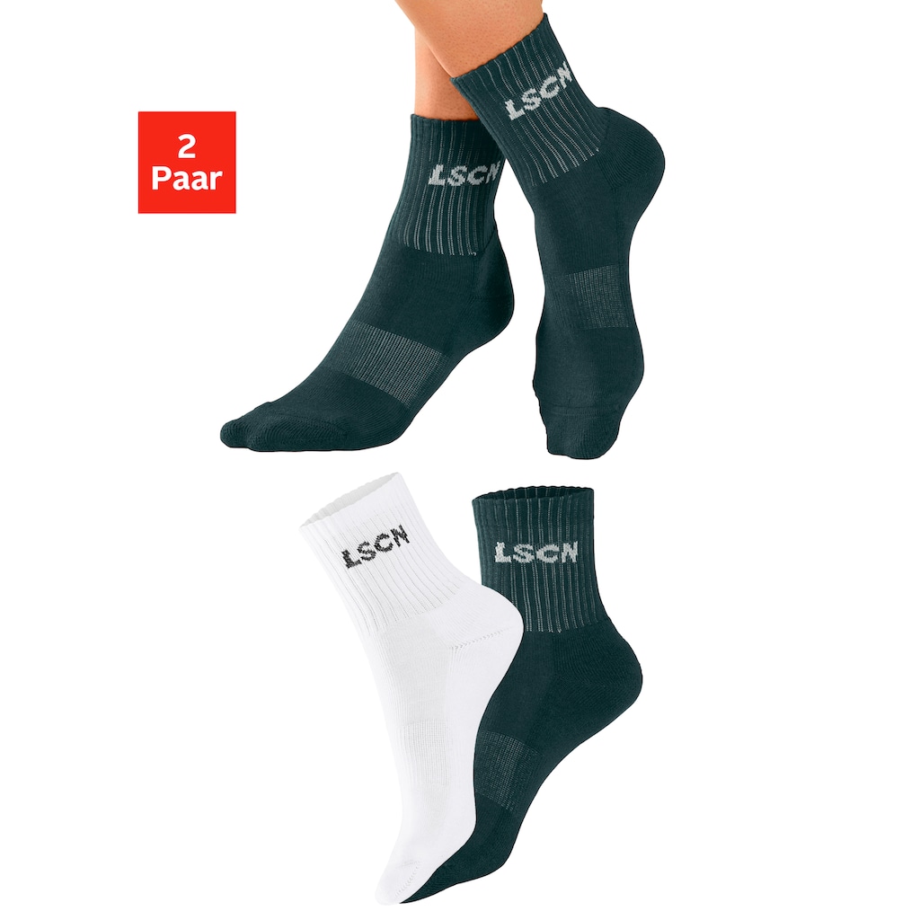 LSCN by LASCANA Tennissocken, (Packung, 2 Paar), mit Halbfussfrottee