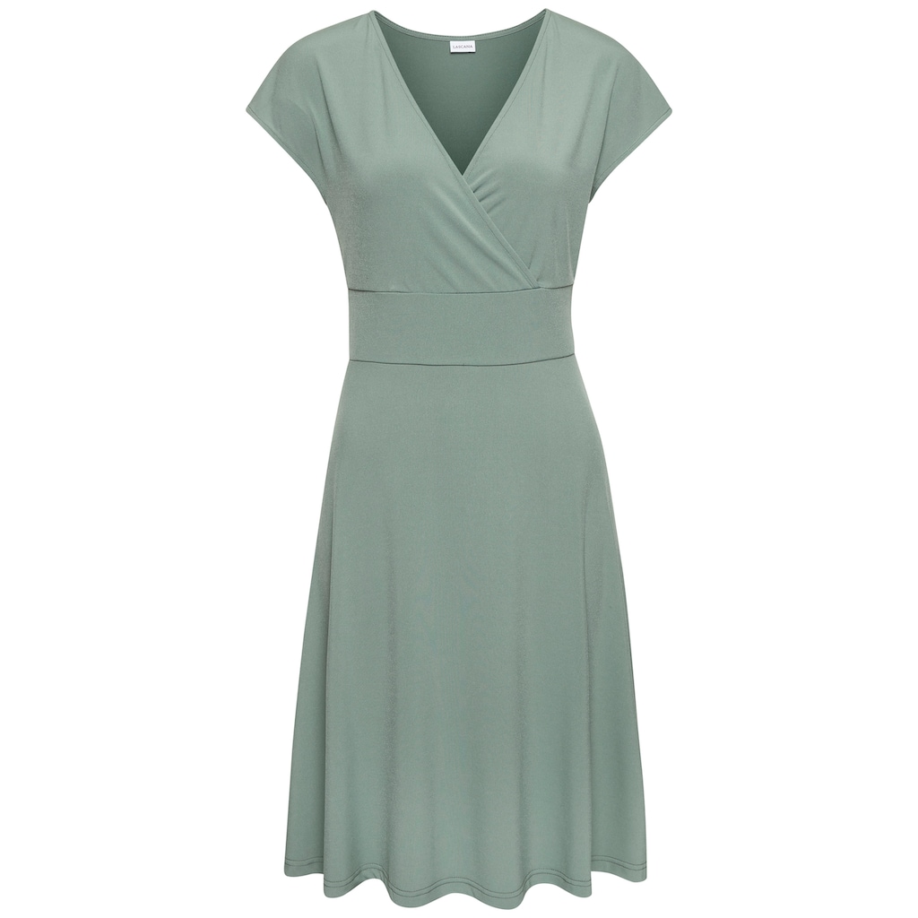 LASCANA Midikleid, aus bügelfreier Ware, elegantes Sommerkleid aus Jersey, Strandkleid