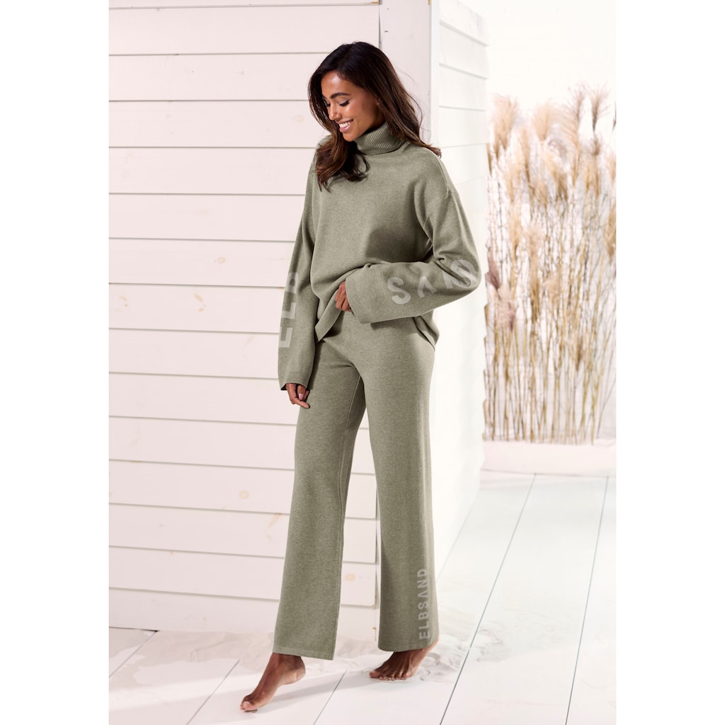 Elbsand Sweater, Rollkragenpullover aus weichem Strick, Loungewear