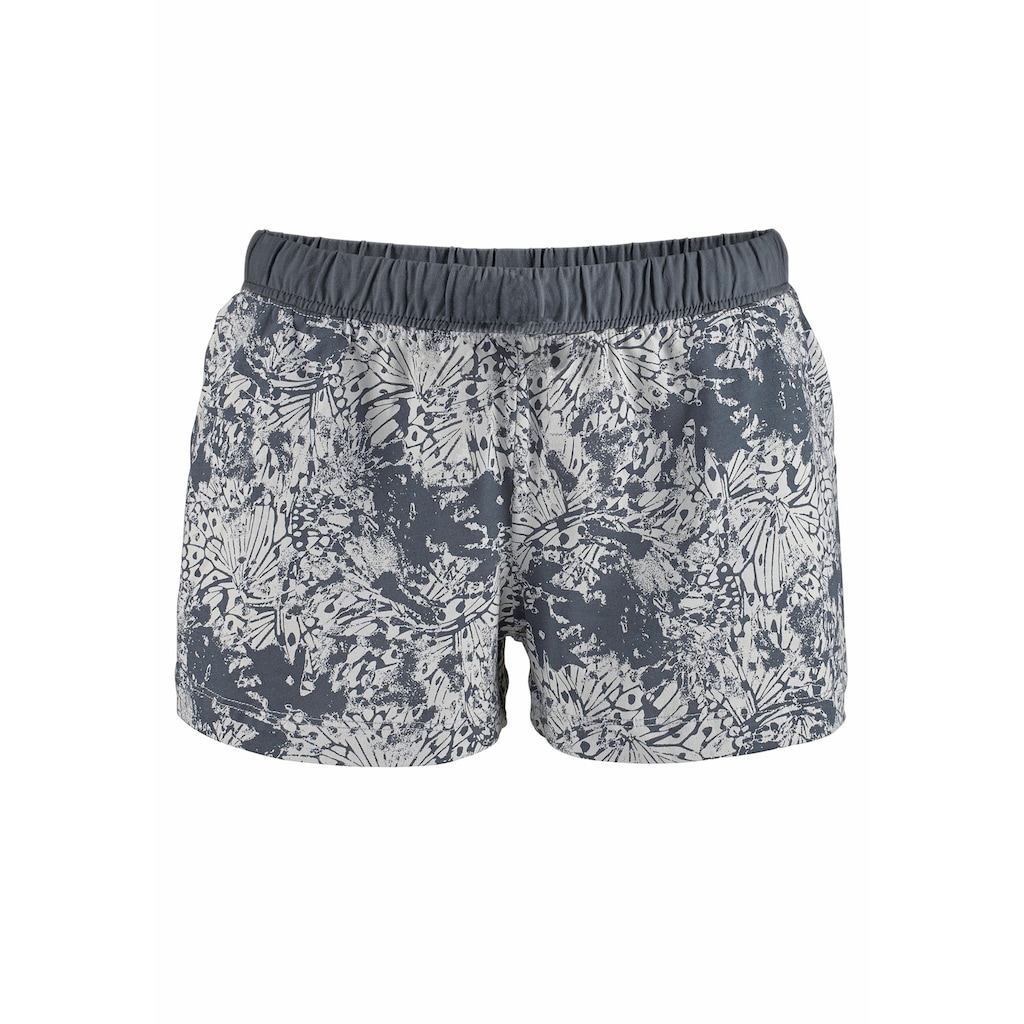 Buffalo Shorty, (2 tlg.), mit gemusterter Shorts und softem Basic T-Shirt