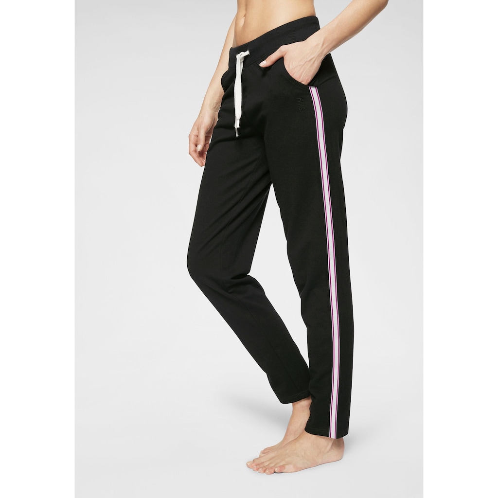 H.I.S Homewearhose, -Loungehose mit seitlichen Streifen und Eingrifftaschen, Loungewear