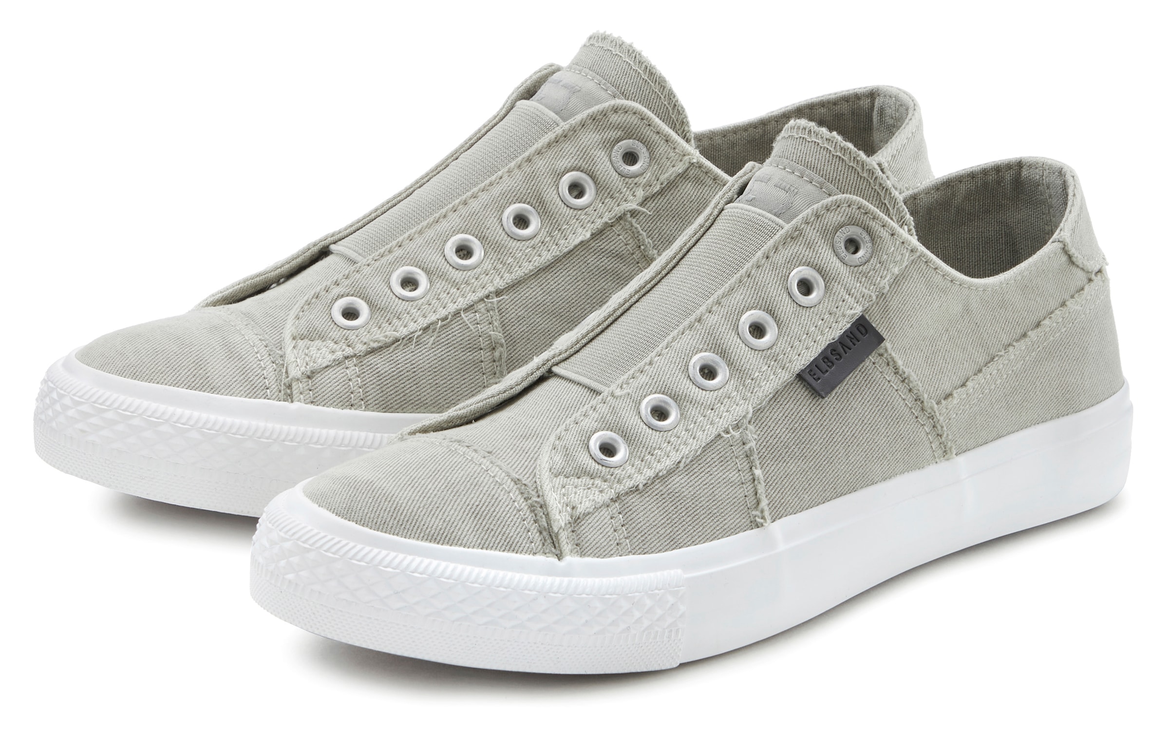 Elbsand Slip-On Sneaker, aus Textil, bequemer Elastik Einsatz, Halbschuh, Slipper,Freizeitschuh